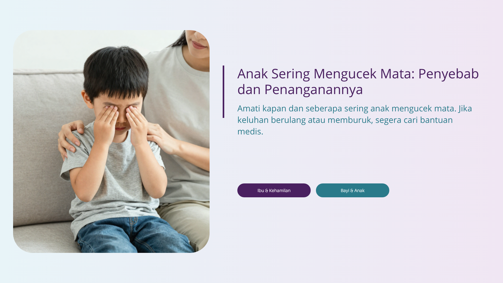 Anak Sering Mengucek Mata: Penyebab dan Penanganannya