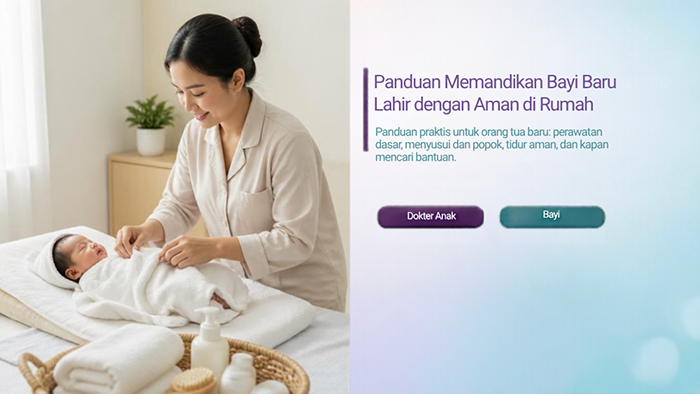 Panduan Memandikan Bayi Baru Lahir dengan Aman di Rumah - Klinik Alunan Bunda Semarang