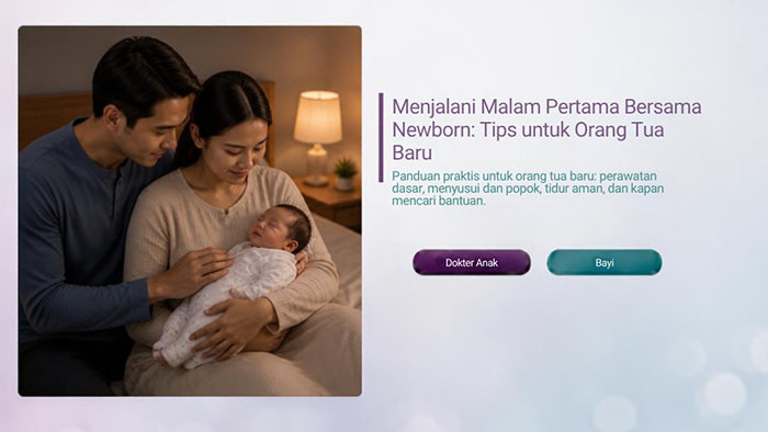 Menjalani Malam Pertama Bersama Newborn: Tips untuk Orang Tua Baru - Klinik Alunan Bunda Semarang