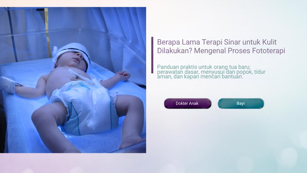 Berapa Lama Terapi Sinar untuk Kulit Dilakukan? Mengenal Proses Fototerapi - Klinik Alunan Bunda Semarang